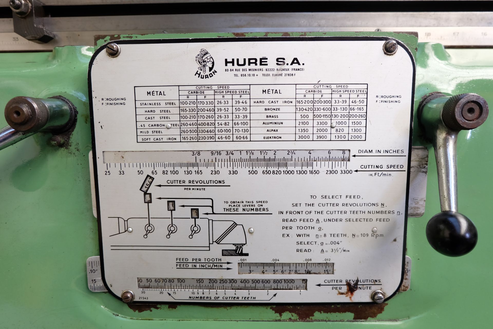 Huron KU55 Universal Mill. Table Size 64 3/8" x 26". Spindle Taper 40 ISO. Spindle Speeds 30 - 2066r - Image 5 of 12