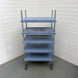 Parts Trolley With 5 Shelves. Size 795mm x 540mm x 1525mm High.