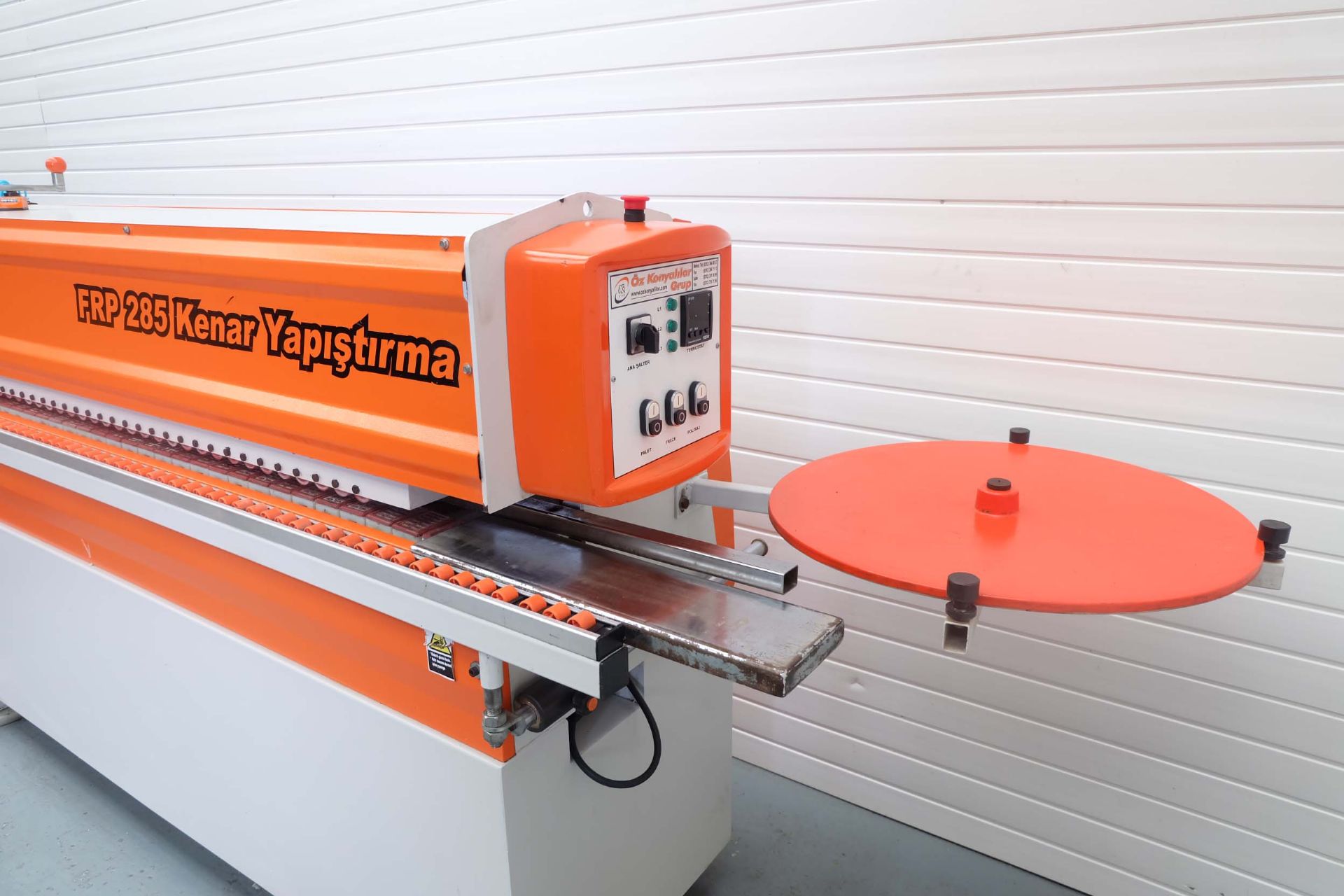 FRP 285 Kenar Yapistirma Edge banding Machine. Feed Speed 14m/min. Edge Max Thickness 3mm. Glue Heat - Image 2 of 16