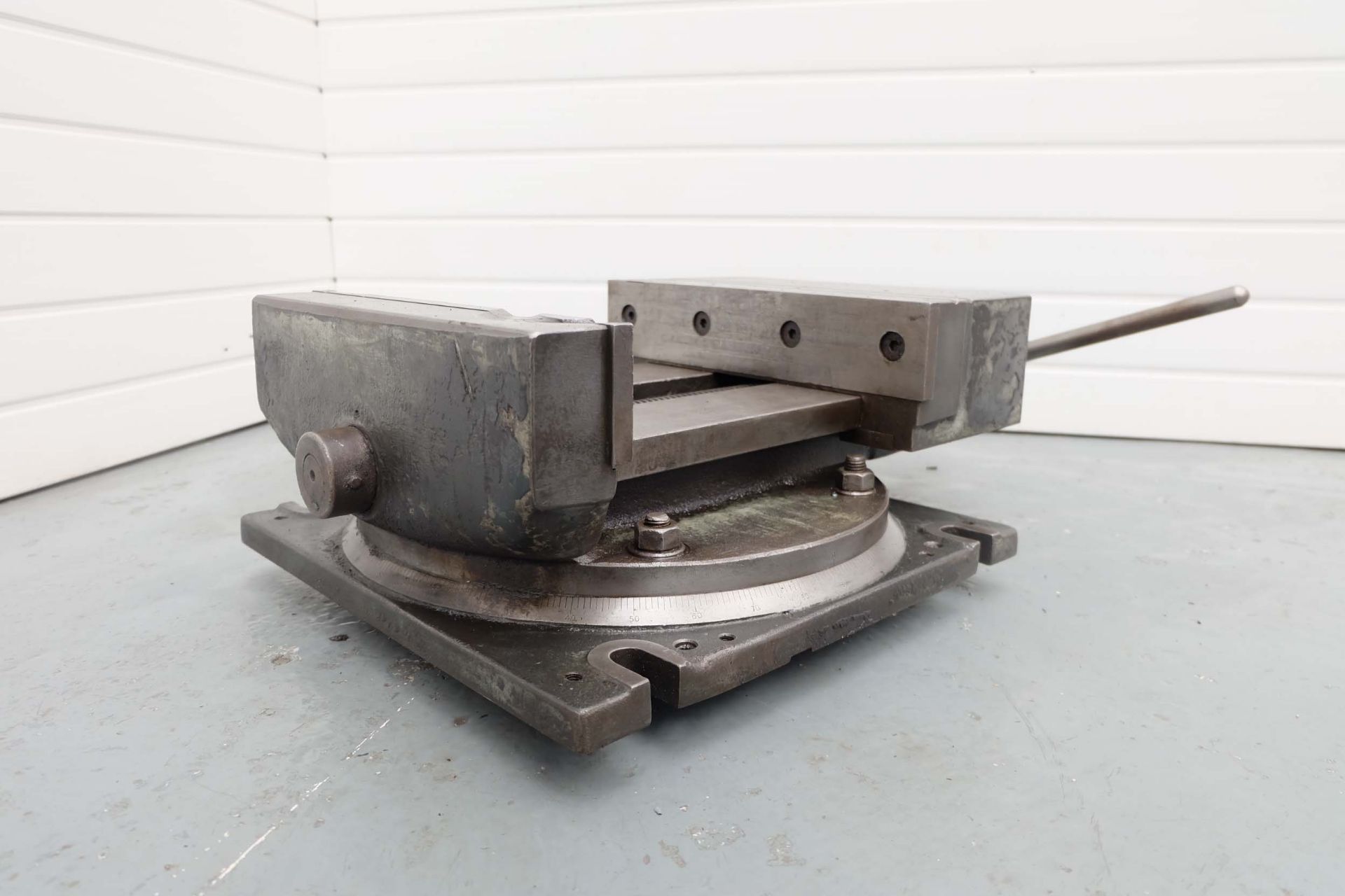 14" Swivelling Machine Vice. Width of Jaws 14". Height of Jaws 3". Max Opening 14". Clamping Slot Di - Image 3 of 8