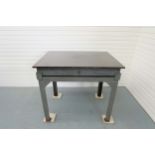 Cast Iron Surface Table On Steel Stand. Size: 48" x 36". Surface Height: 42".