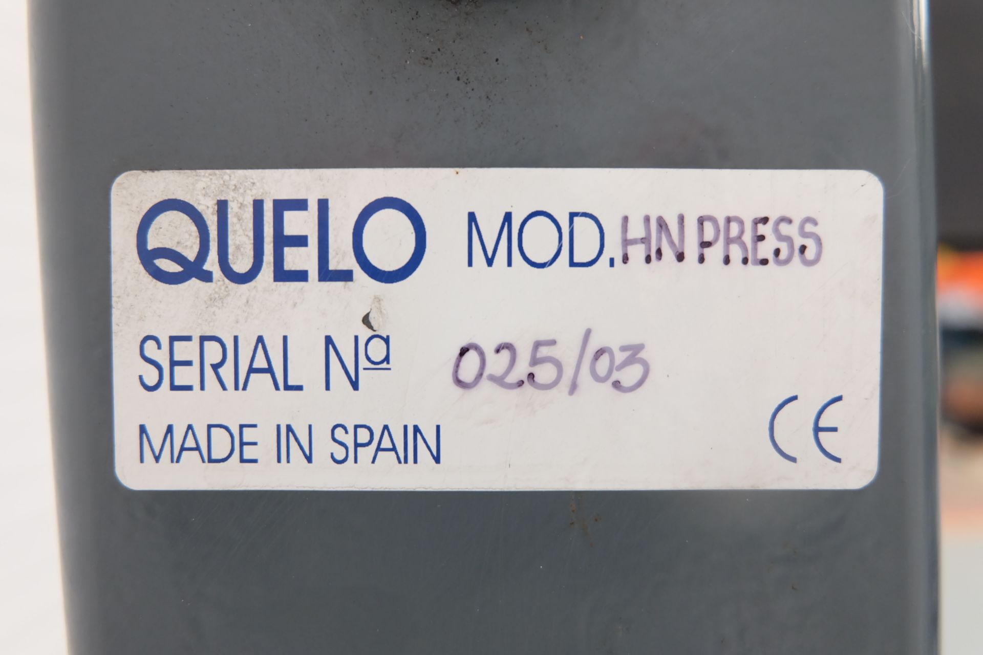 Quelo Model HN Valve Guide Air-Hydraulic Press for Cylinder Heads. Capacity 10 Ton. Carriage Moves L - Image 14 of 14