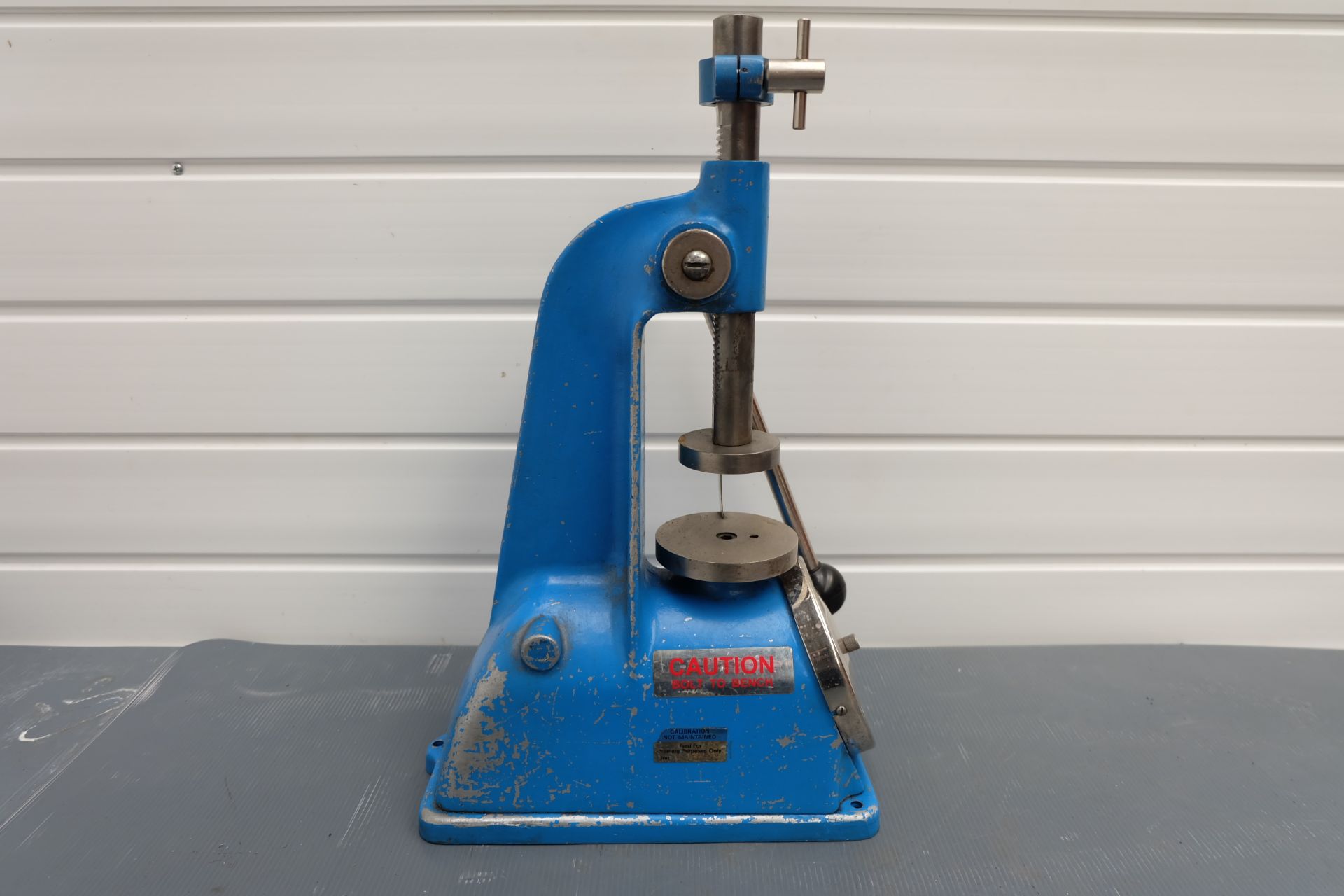 Rimac Model BBO500 Valve Spring Tester. Capacity 0 - 500lbs. Ram Travel 4 5/8". Lower Platform 3 1/4 - Image 6 of 7