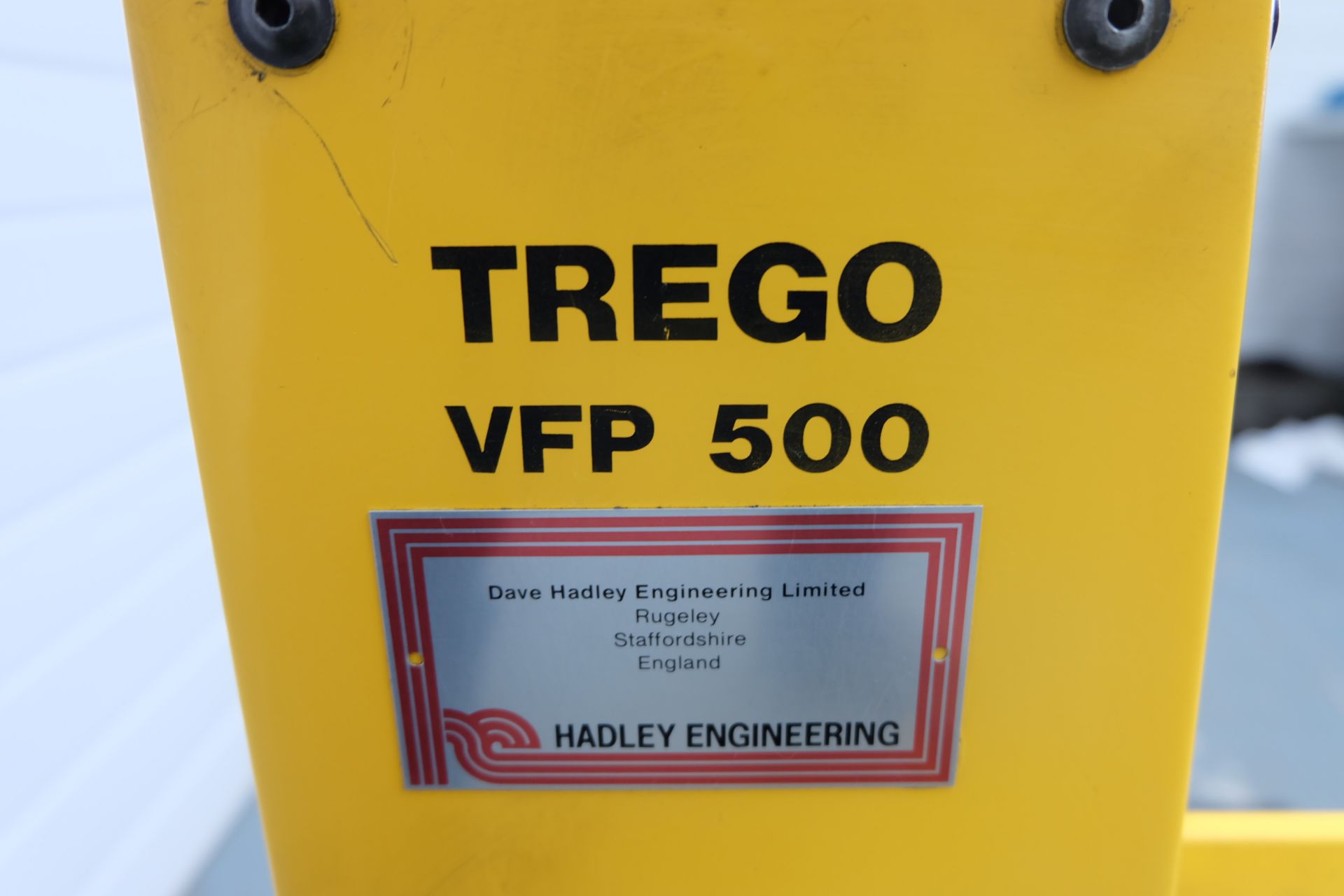 Trego VFP 500 Pneumatic Valve Spring Press. Adjustable Table 45 Degrees Front & 30 Degrees Back. Adj - Image 7 of 10