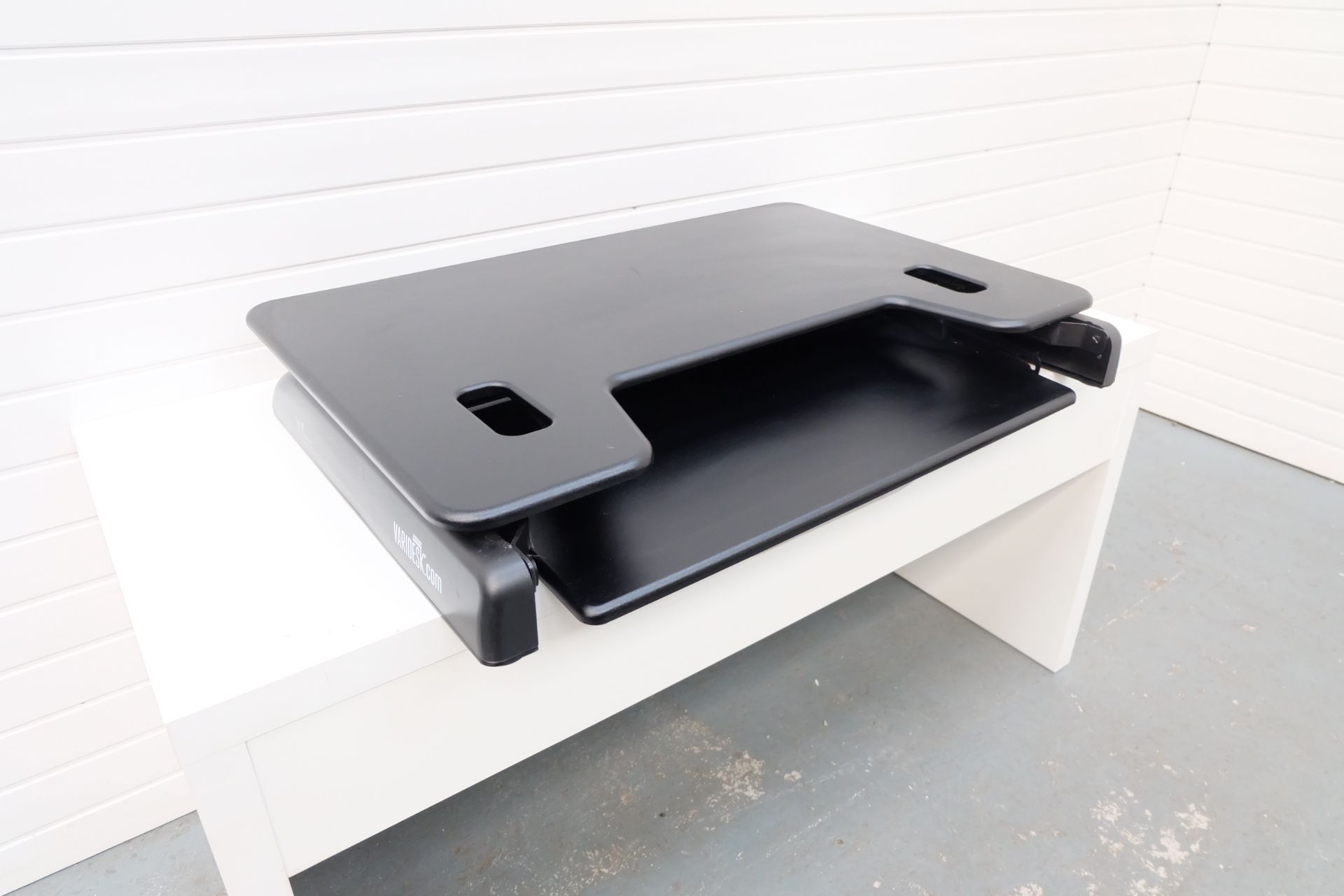 Varidesk.com Exec40 Adjustable Standing Desk. Variable Heights. Adjustable Keyboard Shelf. 40" Wide. - Image 2 of 5