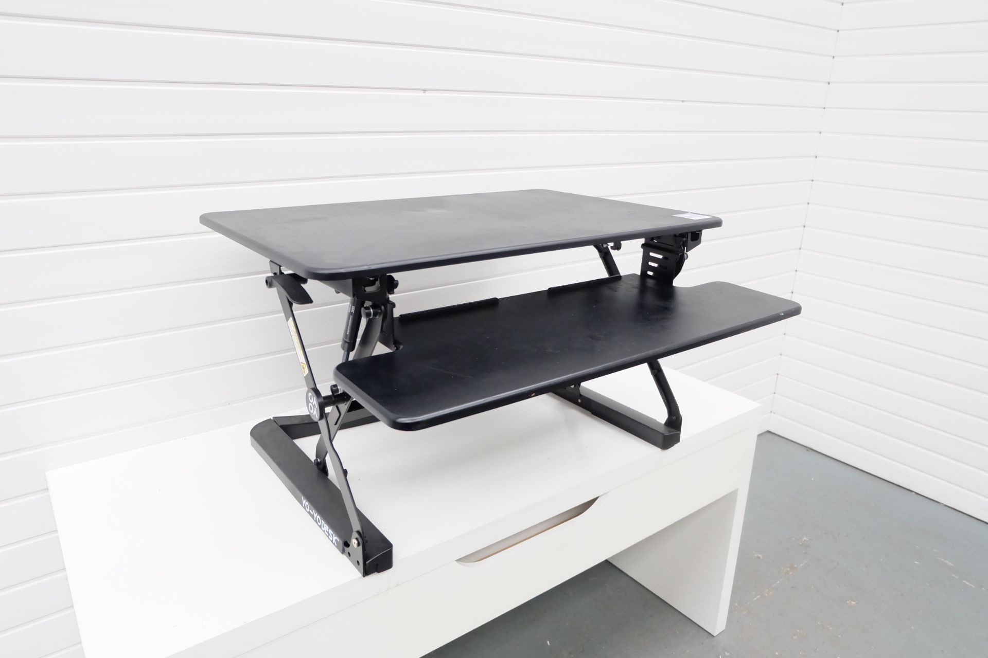 YO-YO DESK Adjustable Standing Desk. Variable Heights. Keyboard Shelf. 35" Wide. 20" Max Height. - Image 2 of 4