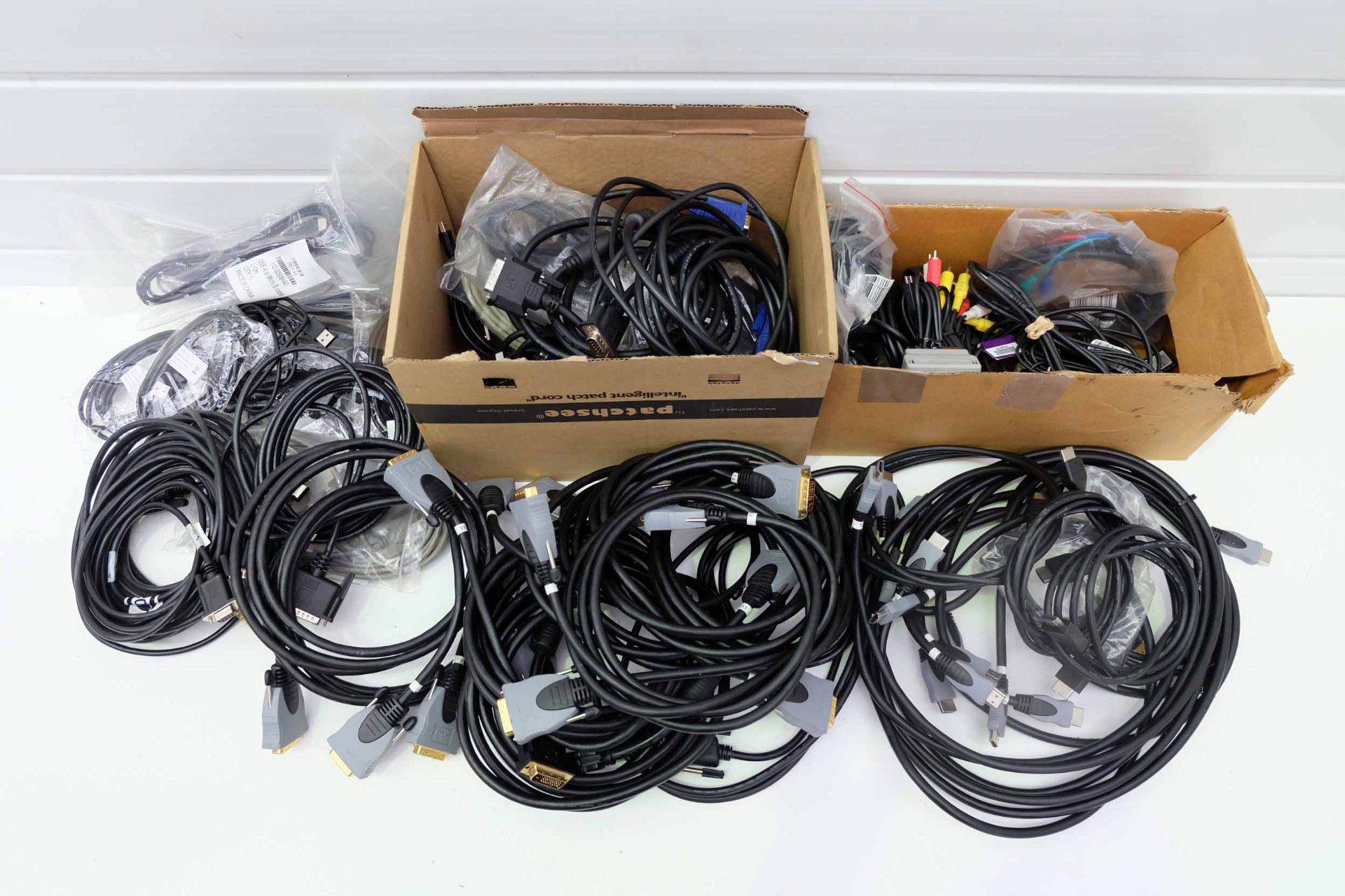 Quantity of Various Computer Cables and HDMI Leads