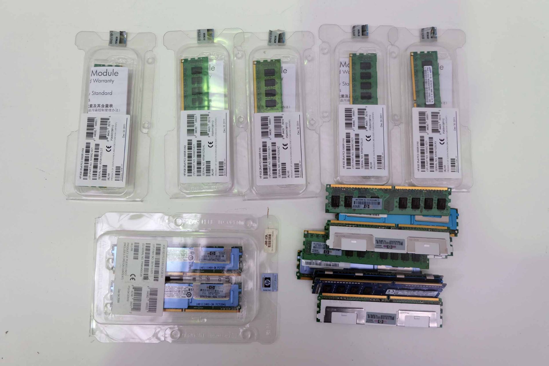 Quantity of HP Server Memory Cards.