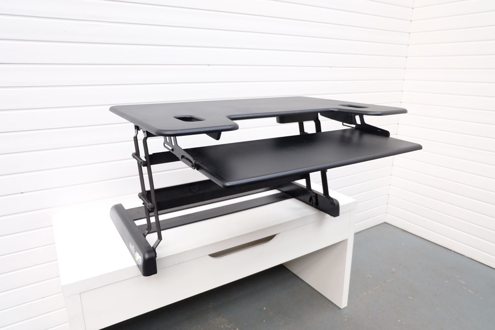 Varidesk.com Exec40 Adjustable Standing Desk. Variable Heights. Adjustable Keyboard Shelf. 40" Wide. - Image 5 of 5