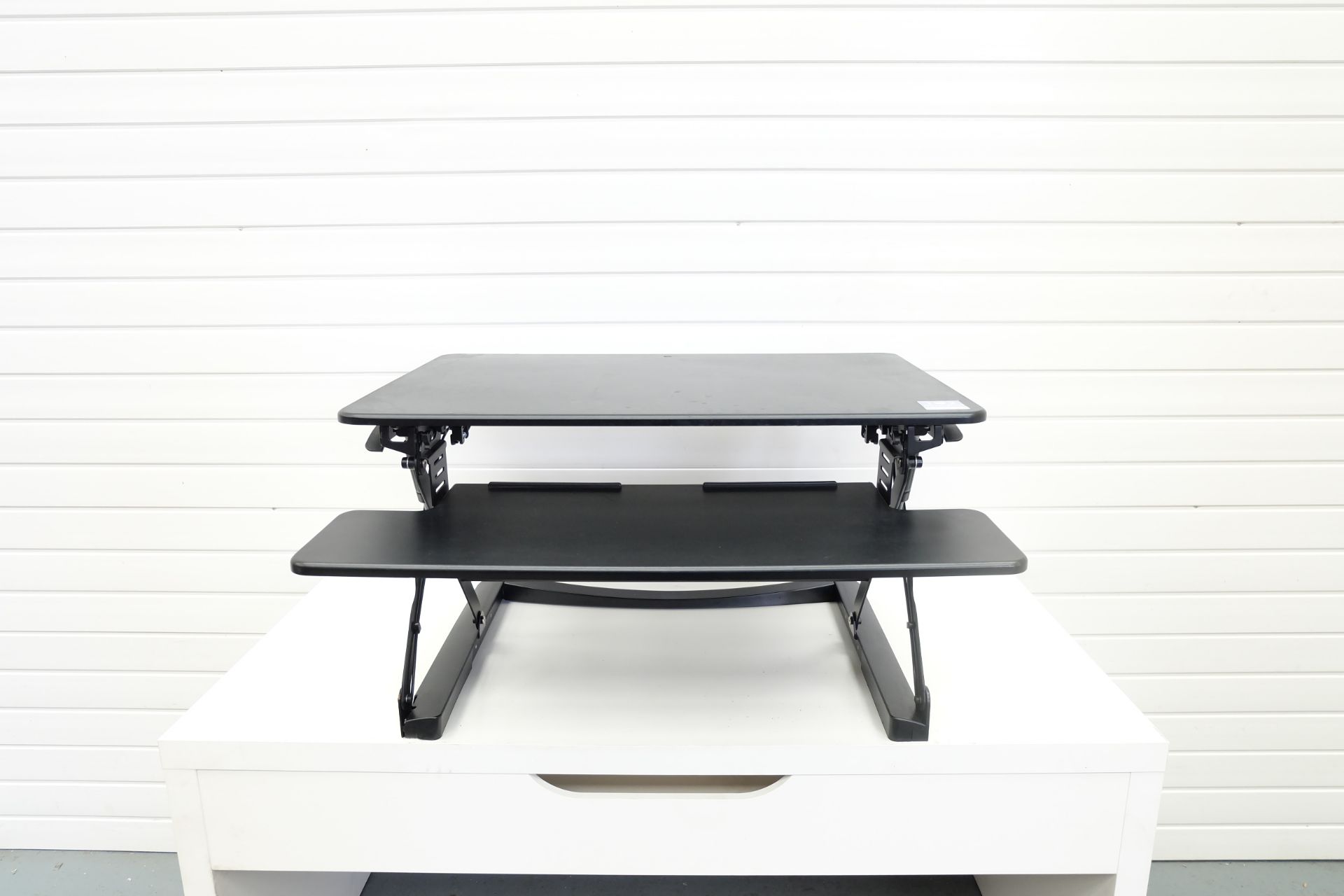 YO-YO DESK Adjustable Standing Desk. Variable Heights. Keyboard Shelf. 35" Wide. 20" Max Height.