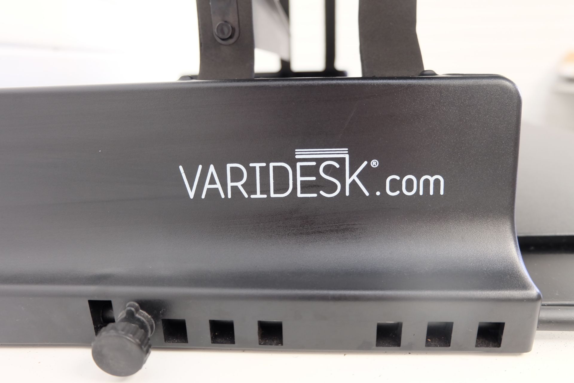 Varidesk.com Adjustable Standing Desk. Variable Heights. Sliding Keyboard Shelf. 36" Wide. 15.5" Max - Image 3 of 4