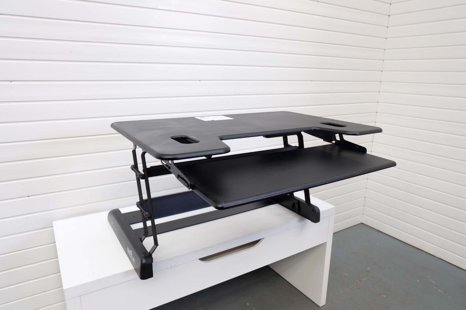 Varidesk.com Exec40 Adjustable Standing Desk. Variable Heights. Adjustable Keyboard Shelf. 40" Wide. - Image 2 of 6