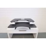 Varidesk.com Model 49900 Adjustable Standing Desk. Variable Heights. 36" Wide. 17.5" Max Height. Max