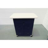 Vitra Tall Trolley Type Table With Drawers. Top Size 970mm x 600mm. Base Size 760mm x 405mm x 1100mm