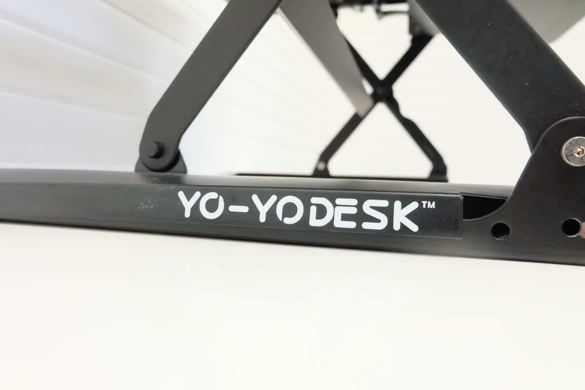 YO-YO DESK Adjustable Standing Desk. Variable Heights. Keyboard Shelf. 35" Wide. 20" Max Height. - Image 3 of 5