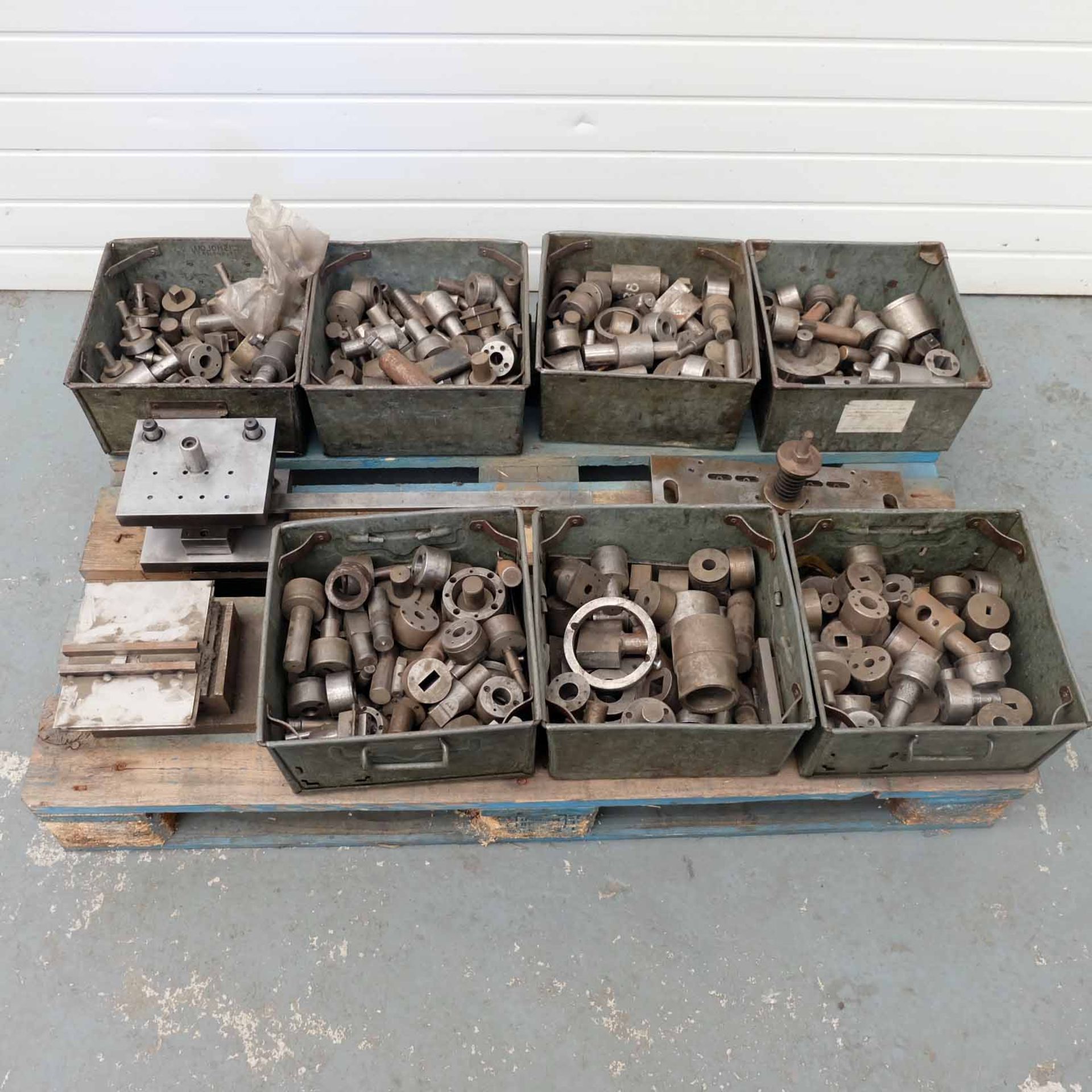 Quantity of Press / Fly Press / Punch Tooling. Various Sizes & Shapes. 7 x Boxes.