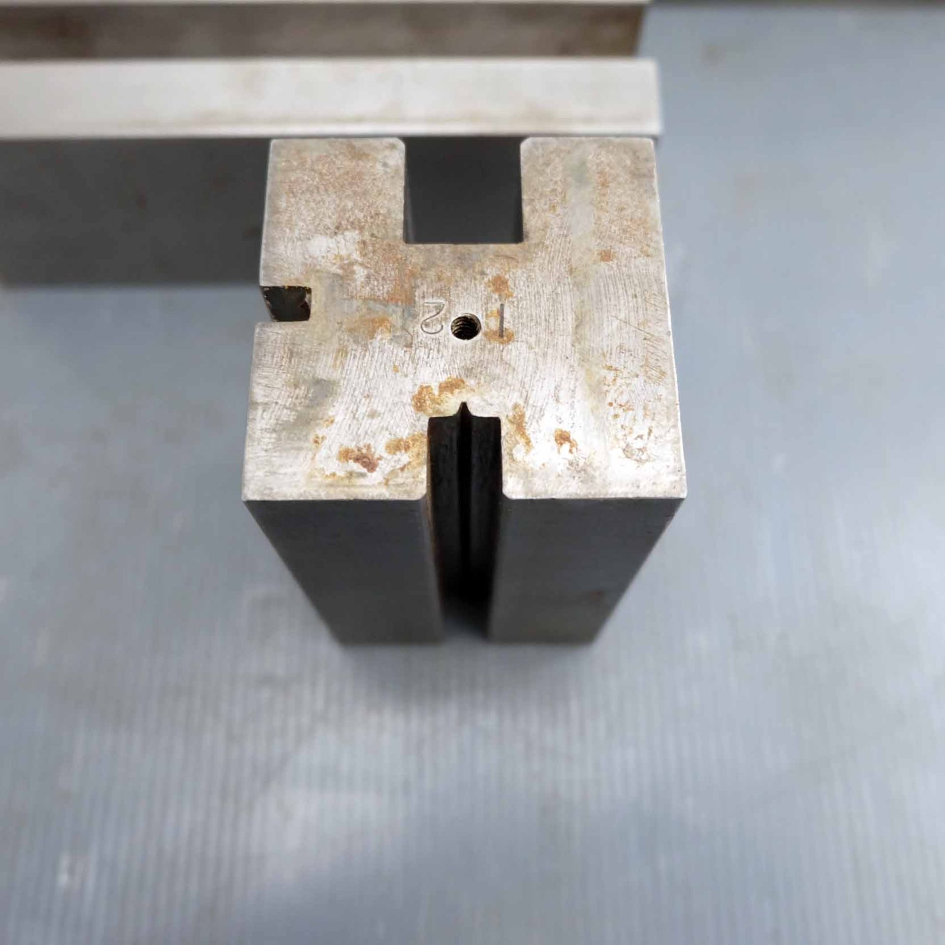 60mm Square Bottom Press Brake Tooling. With 3 Grooves: 6mm, 10mm, 18mm. Lengths 75mm, 100mm, 166mm, - Image 8 of 8