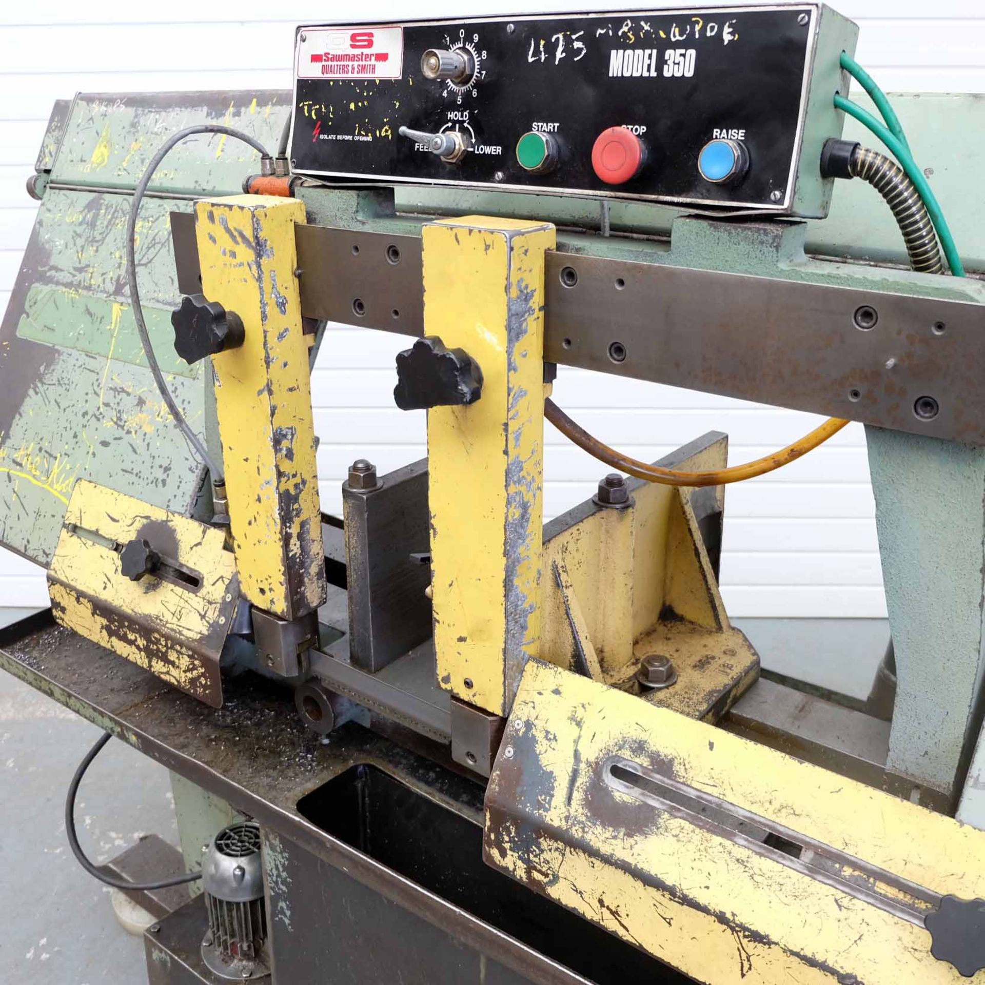 Qualters & Smith Model 350 Sawmaster Horizontal Bandsaw. Capacity 350mm Diameter. Max Vice Opening 5 - Image 5 of 10