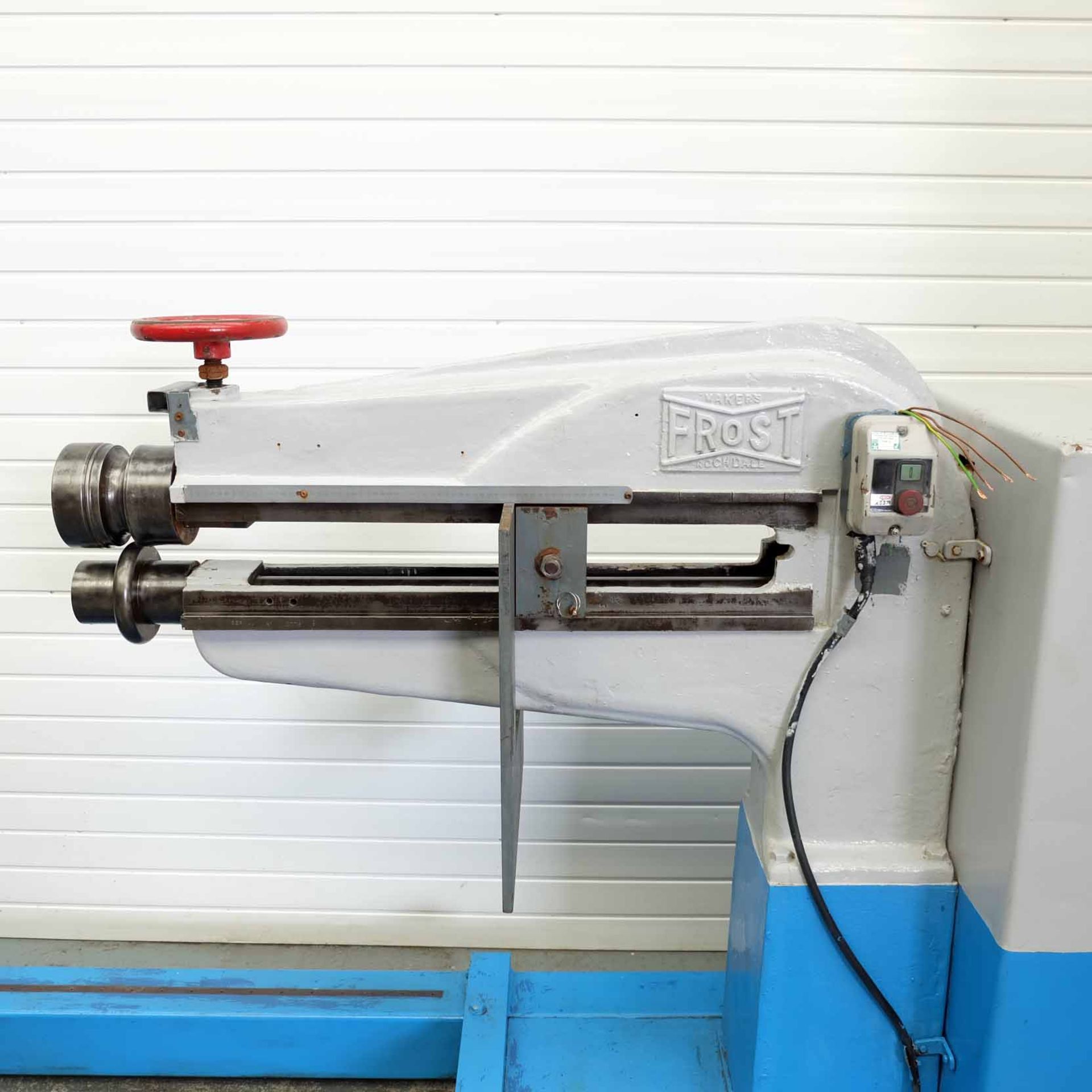 Frost Swaging Machine. Throat Depth 36" Approx. With Tailstock. Motor 3 Phase, 1 HP. - Image 3 of 10