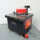 Amada CSHW-220 Double Sided Hydraulic Corner Notcher. With Punch & Cropping Attachments. Capacity 22
