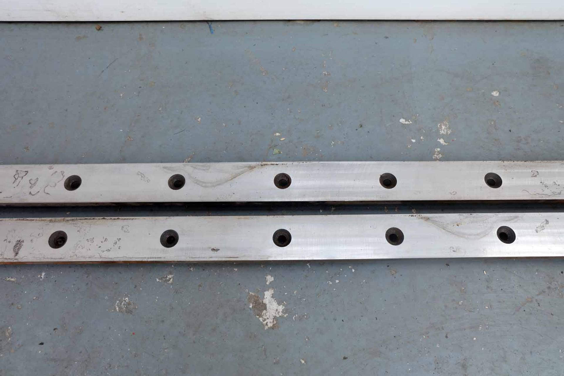 Pair of Guillotine Blades. Length 2034mm. Dimensions 62mm x 15mm. Double Sided. 14 Holes Counter Sun - Bild 3 aus 5