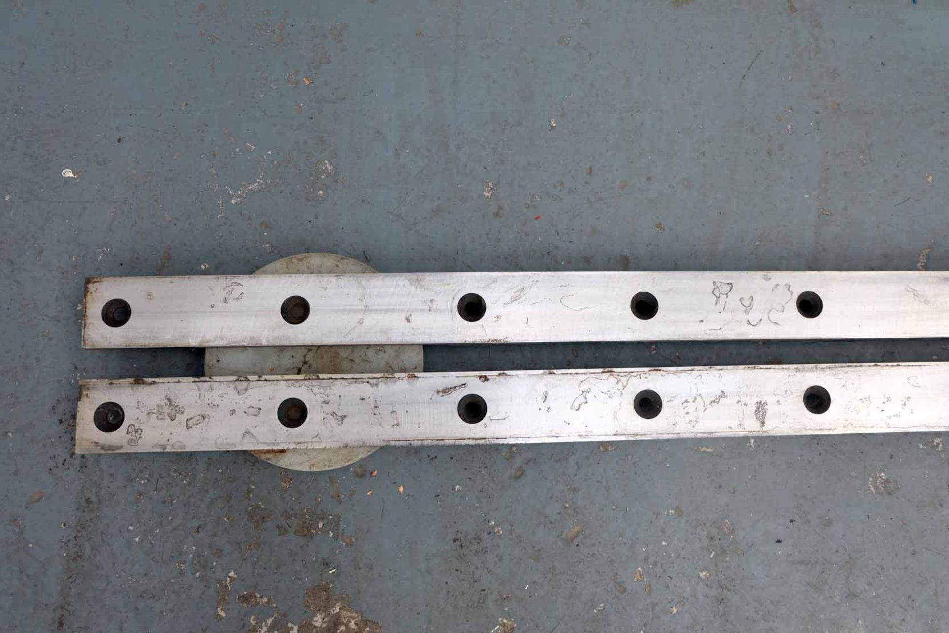 Pair of Guillotine Blades. Length 2034mm. Dimensions 62mm x 15mm. Double Sided. 14 Holes Counter Sun - Bild 2 aus 5