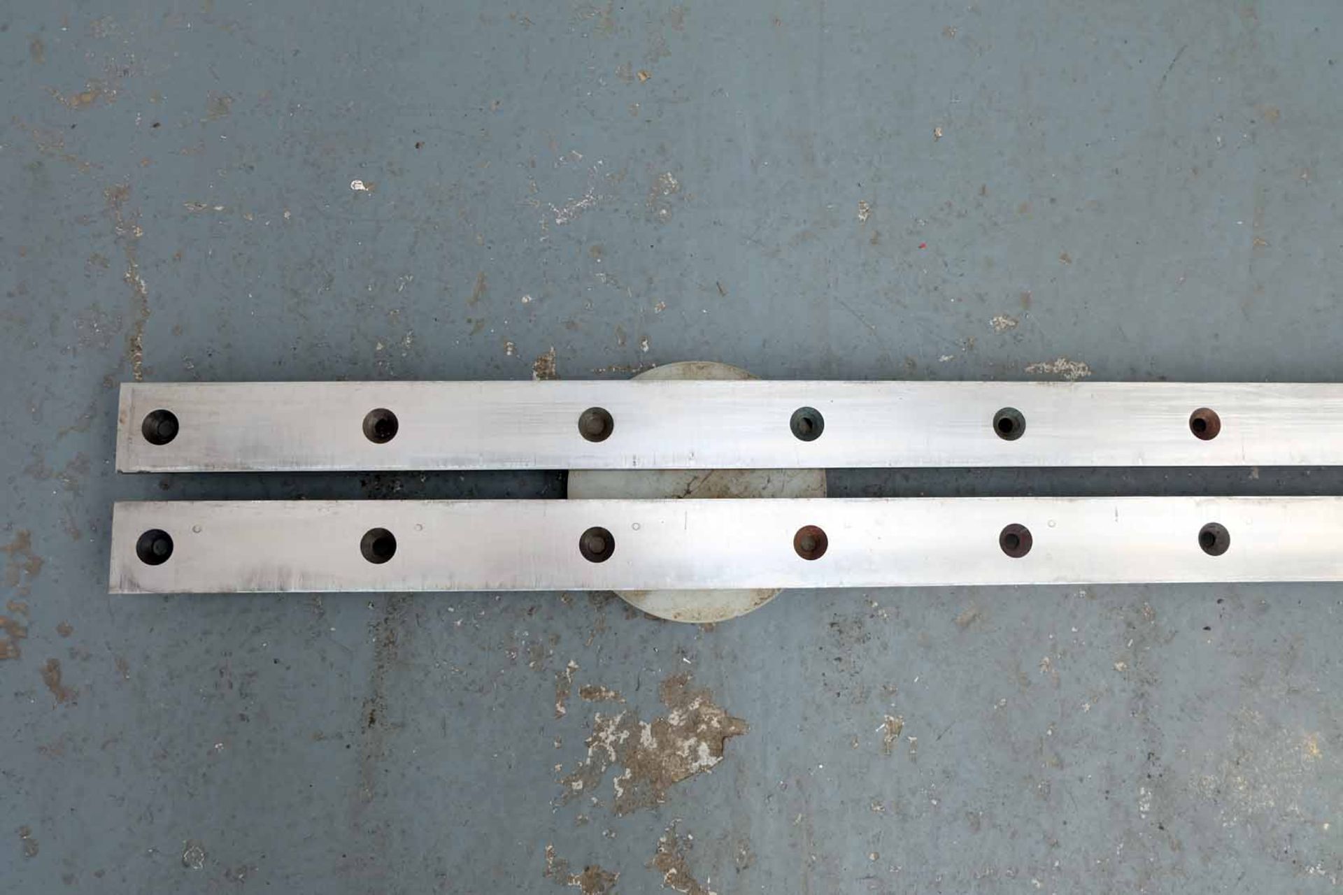 Pair of Guillotine Blades. Length 2040mm. Dimensions 62mm x 16mm. Double Sided. 14 Holes Counter Sun - Image 2 of 5