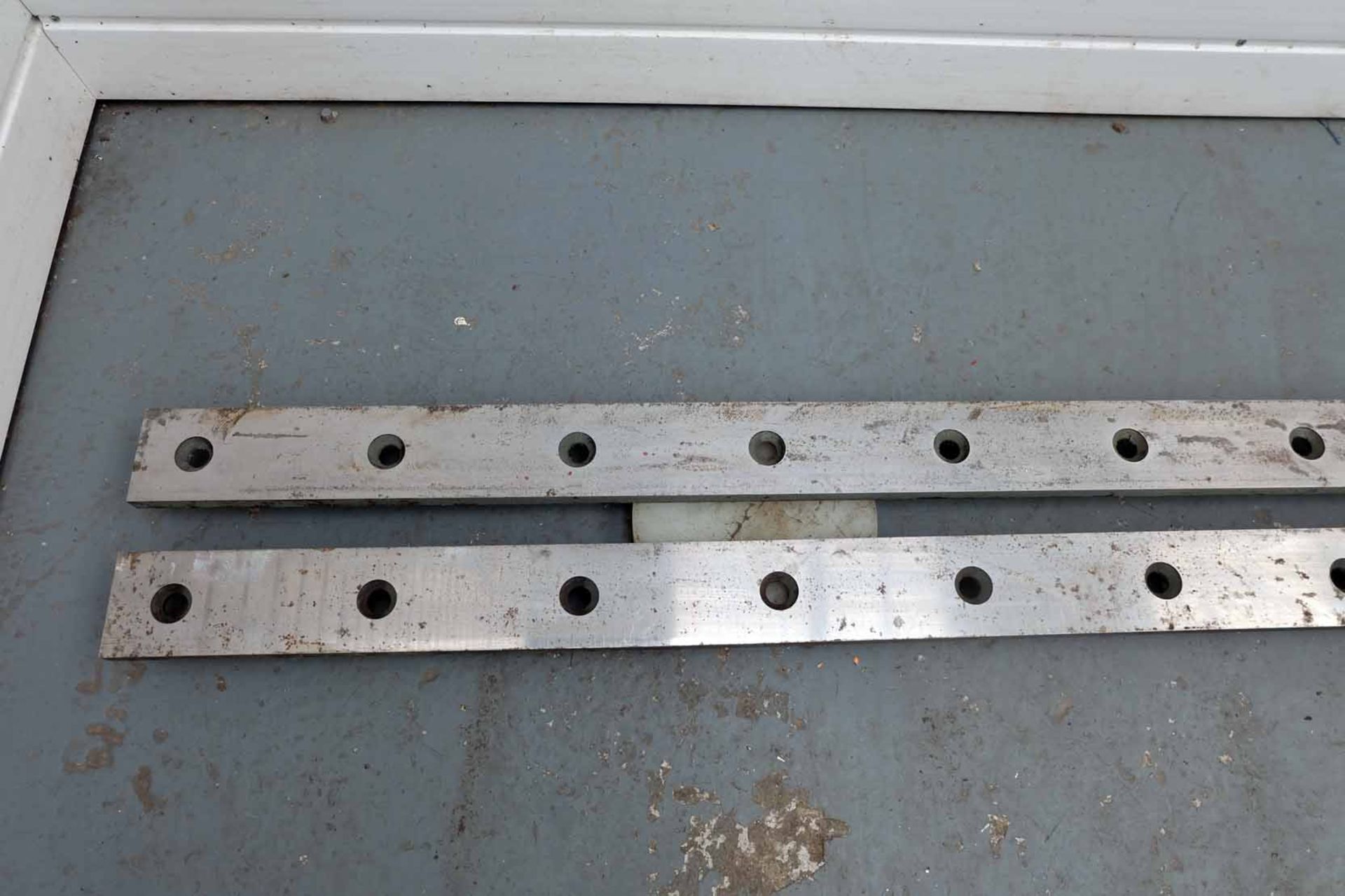 Pair of Guillotine Blades. Length 2573mm. Dimensions 76mm x 18mm. Double Sided. 18 Holes Counter Sun - Image 2 of 6