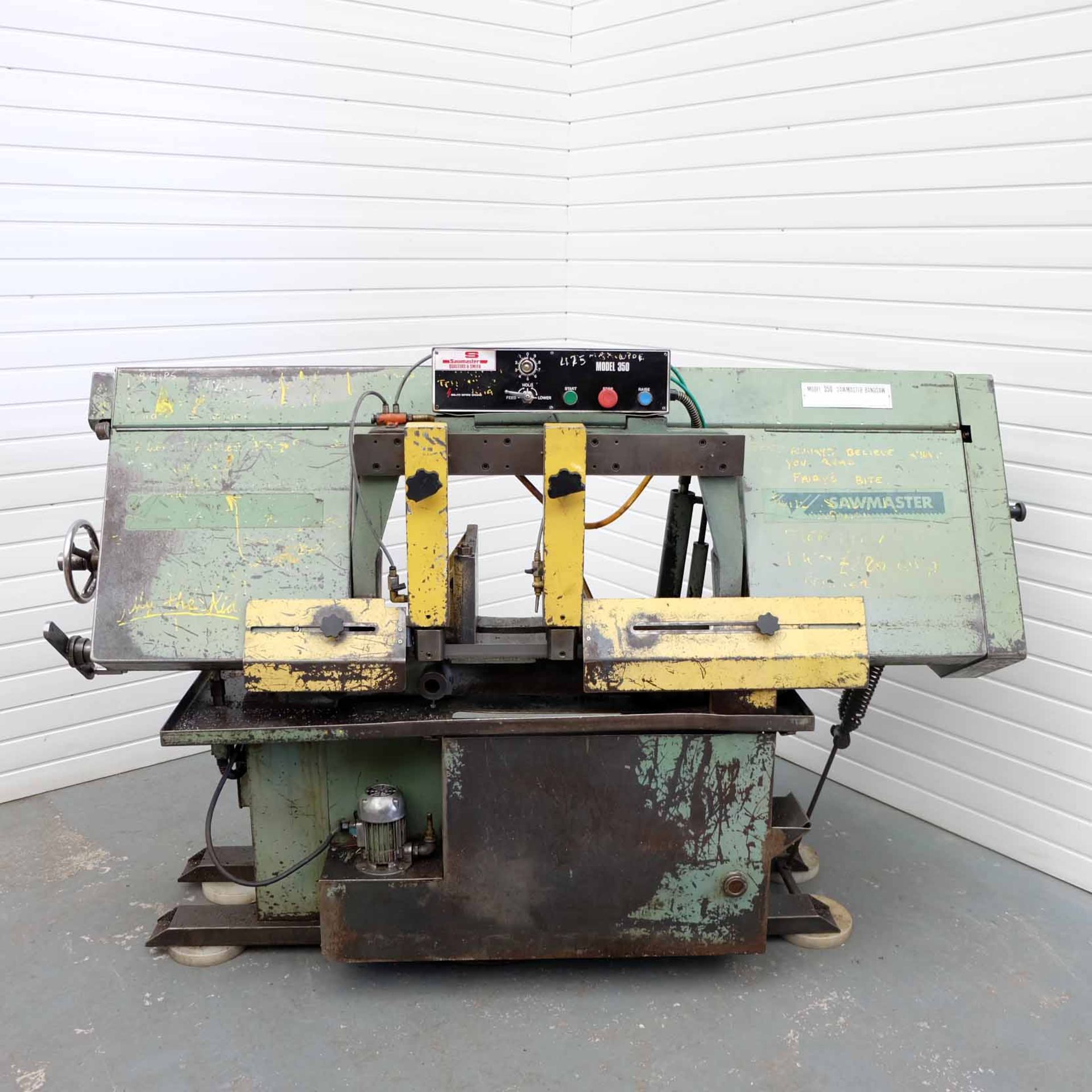 Qualters & Smith Model 350 Sawmaster Horizontal Bandsaw. Capacity 350mm Diameter. Max Vice Opening 5