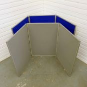 2 x Dispay Boards. 3 Panels Per Display Board. In Carry Case. Blue on One Side - Grey on One Side. S