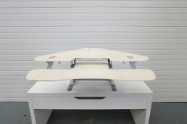 Varidesk.com CubeCorner48 Adjustable Standing Desk. Variable Heights. Keyboard Shelf. 47