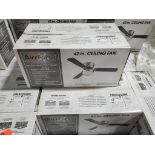 Qty 6 - AirrForce Ceiling Fans 42HGF3BC2GWD, 95355. 42 in ceiling fan. New in box.