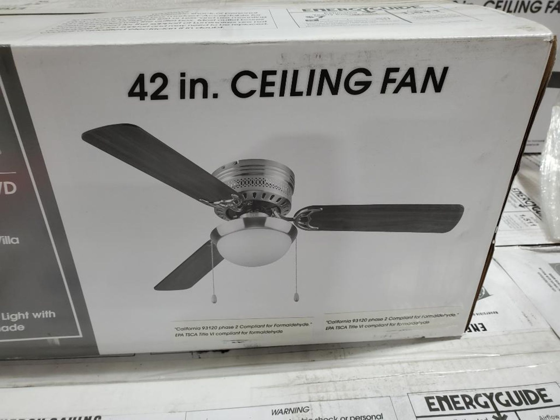 Qty 6 - AirrForce Ceiling Fans 42HGF3BC2GWD, 95355. 42 in ceiling fan. New in box. - Image 4 of 4
