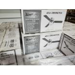 Qty 10 - AirrForce Ceiling Fans 42HGF3BC2GWD, 95355. 42 in ceiling fan. New in box.