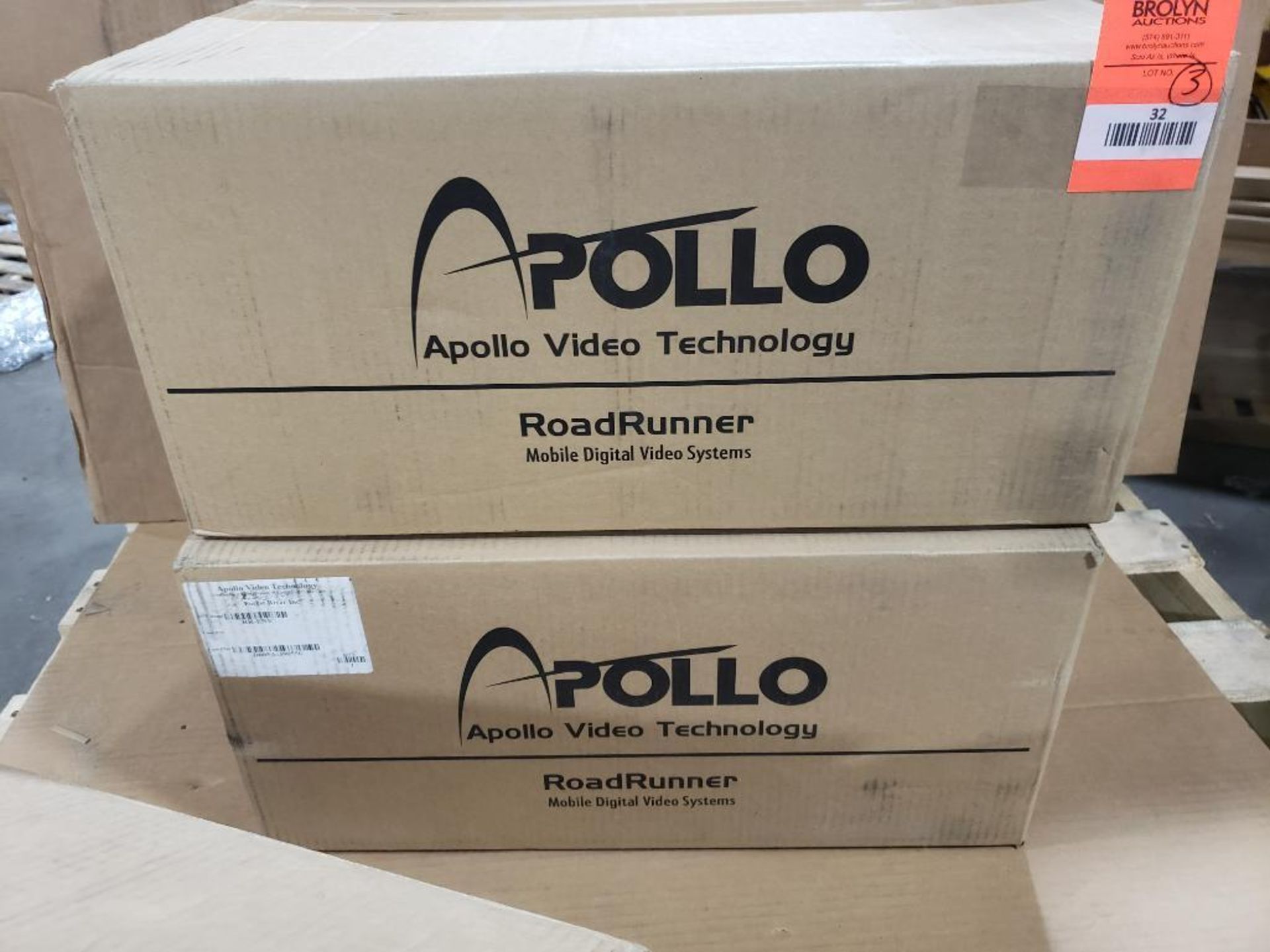 Qty 3 - Apollo Video Technolgy Roadrunner mobile digital video system. RR-ENV.