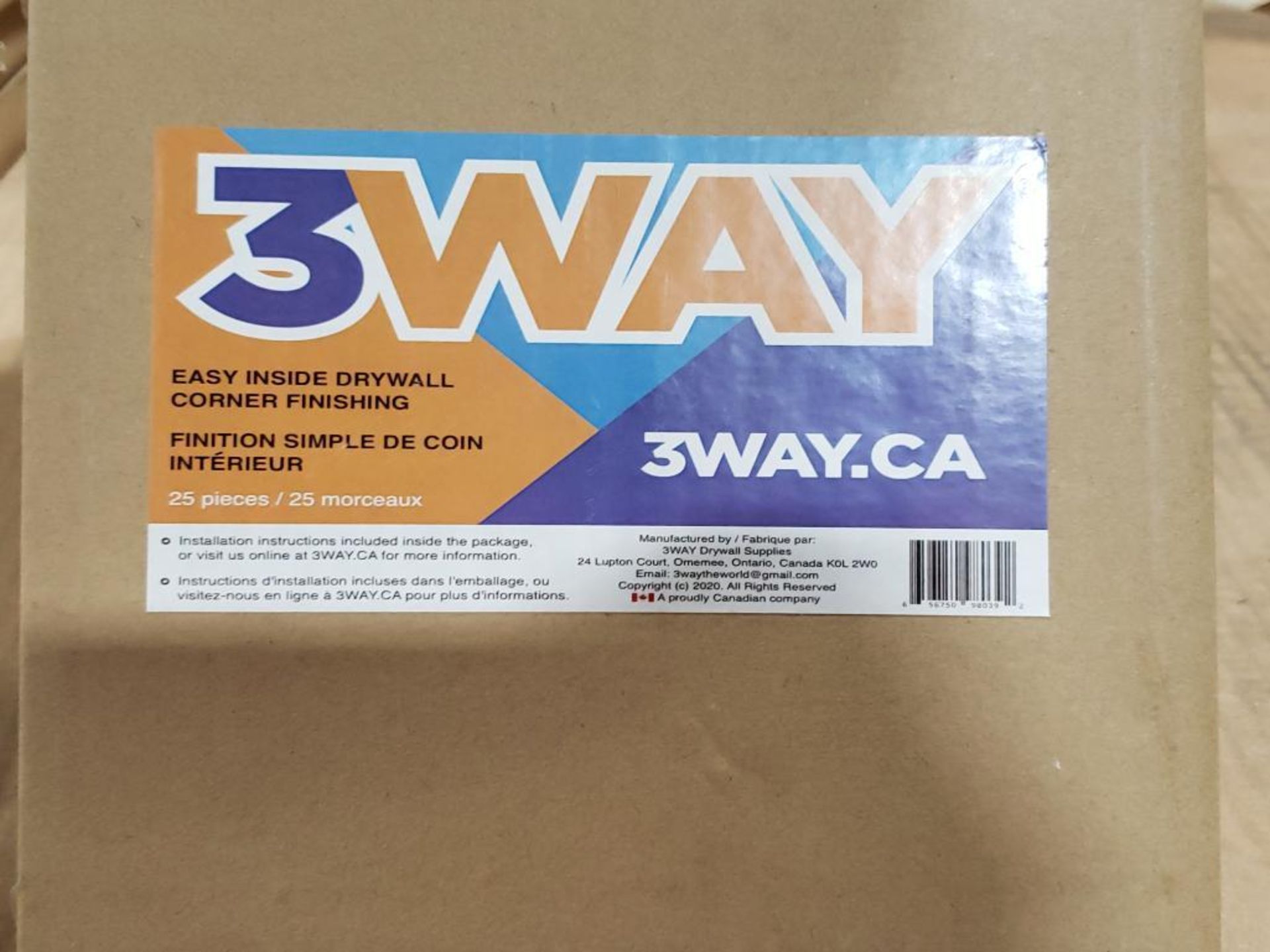 Qty 350 - 3WAY inside drywall corner finishing. 6 boxes of 25. - Image 2 of 3