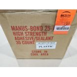 Qty 30 - Manus Products 25-AM Manus-Bond sealant. 10.1 Fl Oz tube. New in box.