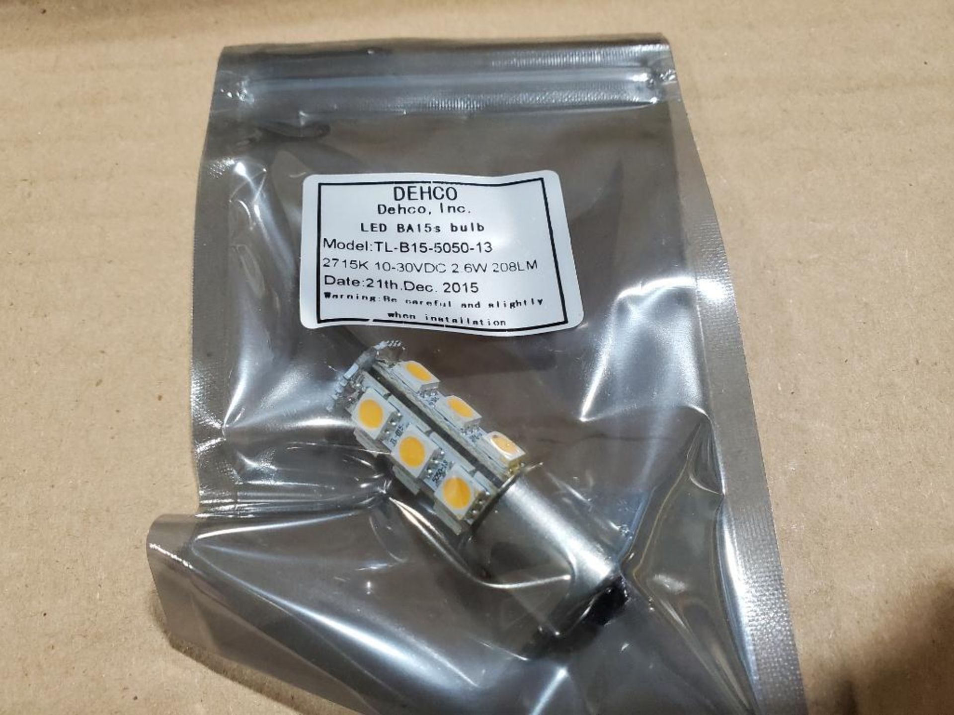 Qty 200 - Dehco LED BA15 bulb. Model: TL-B15-5050-13.