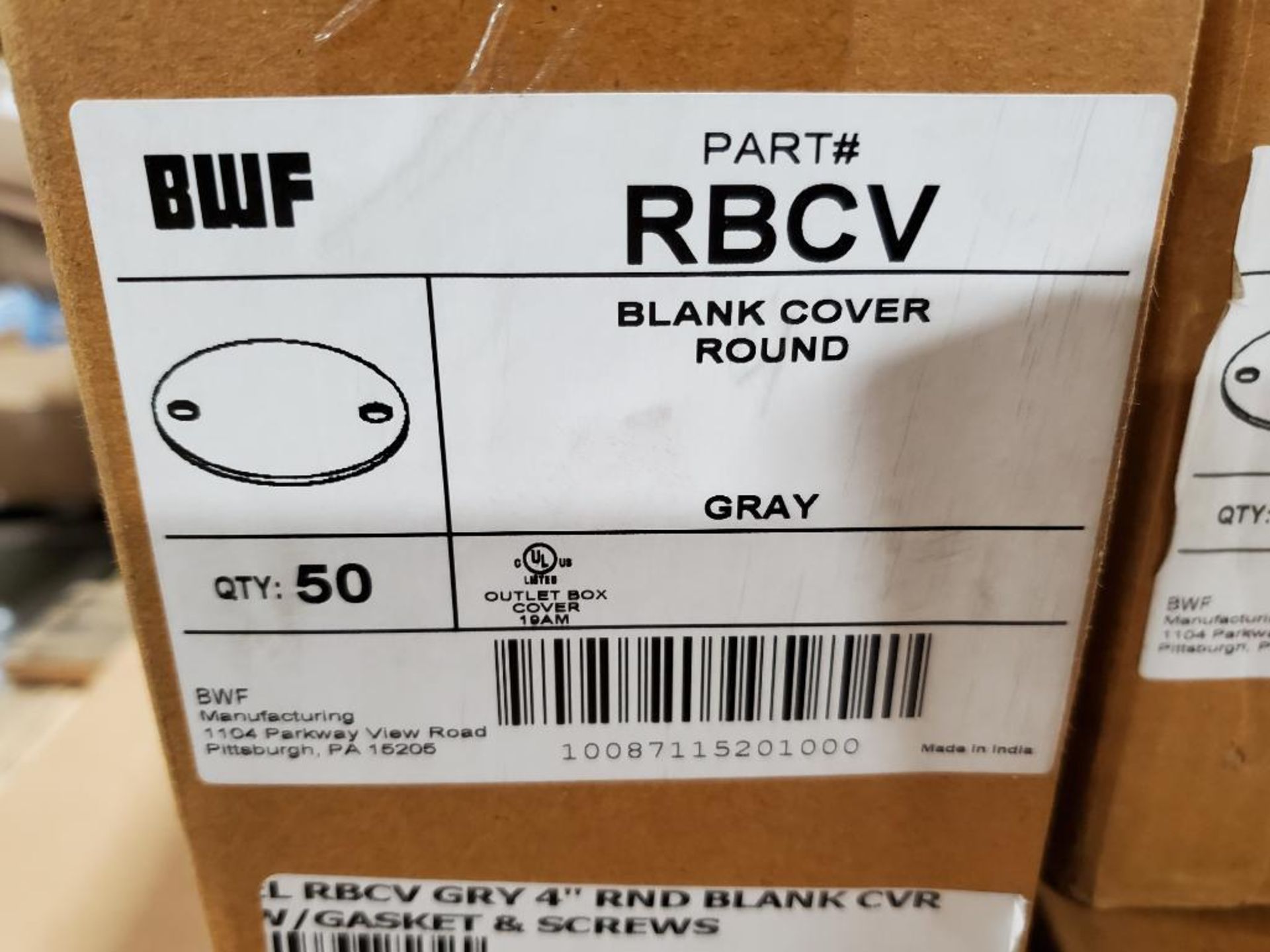 Qty 200 - BWF blank round cover. Part number RBCV. - Image 2 of 3