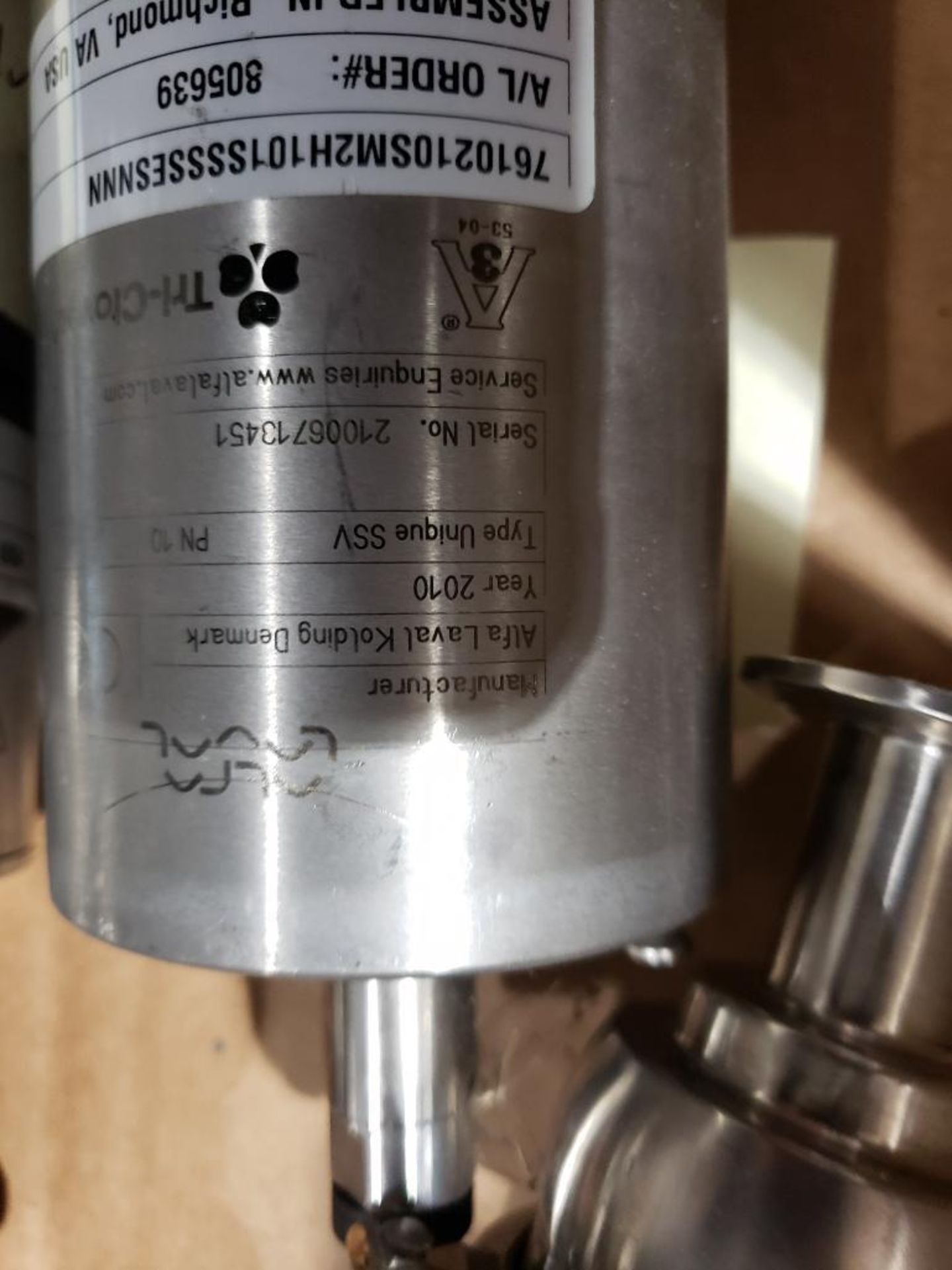 Qty 3 - Tri-Clover Alfa Laval valves. - Image 3 of 3