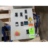 Machine control panel with assorted electrical.