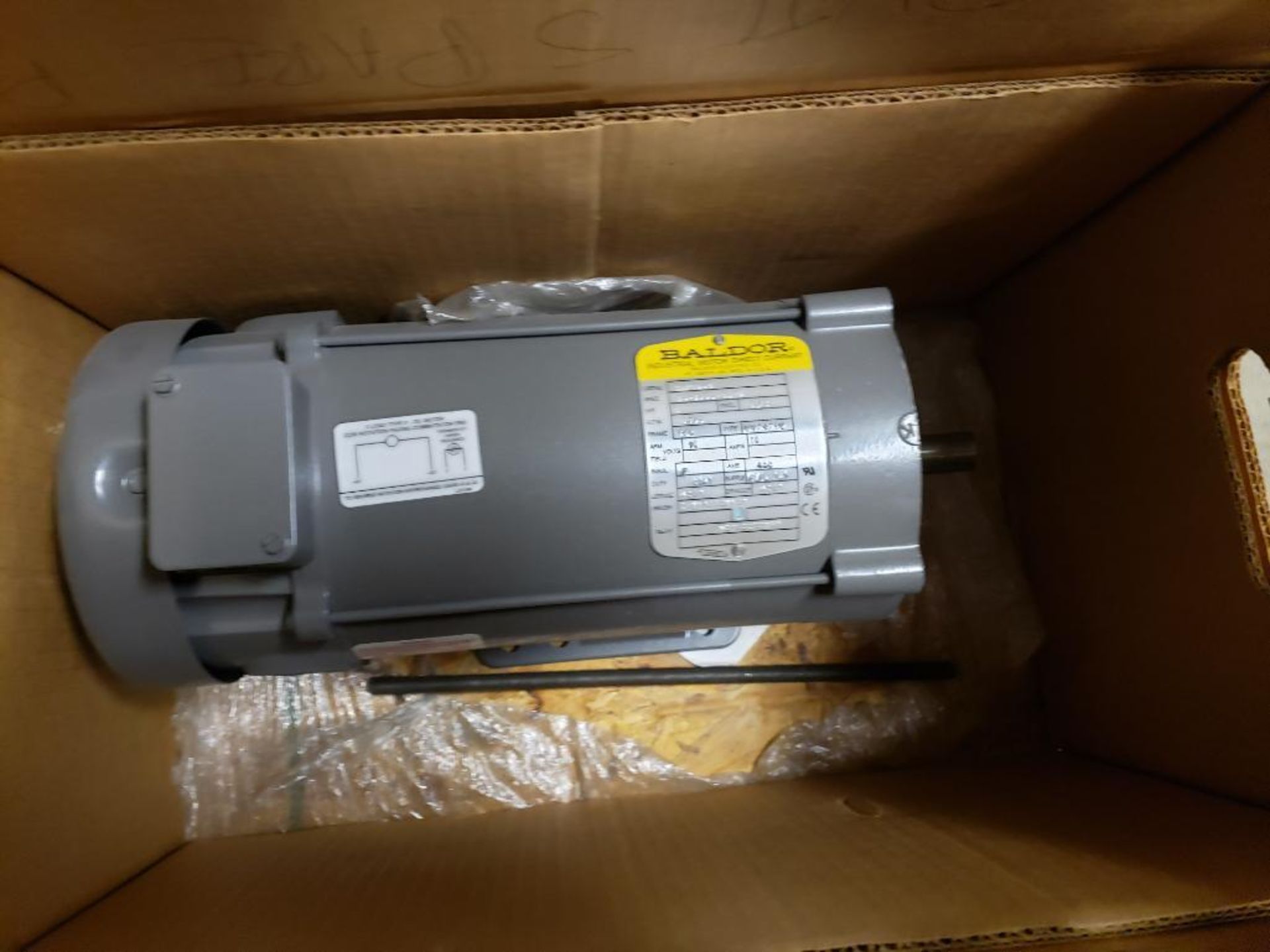 1hp Baldor motor. Model CDP3445. 90v DC. 1750rpm, 56C frame.