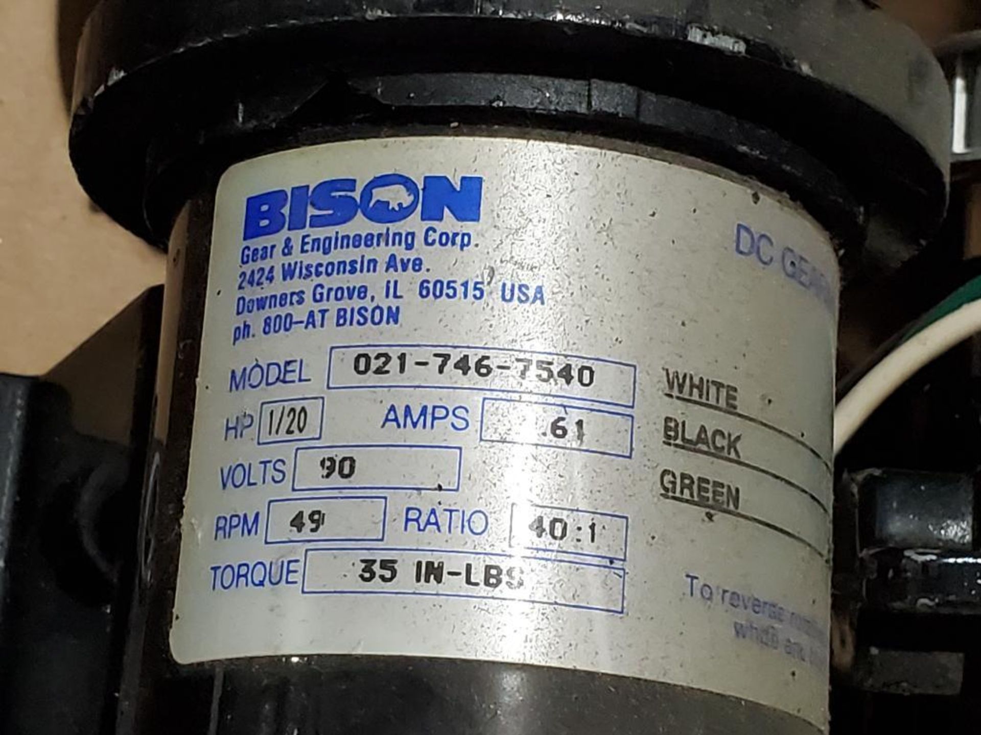 Qty 4 - Bison gear motors. - Image 5 of 6