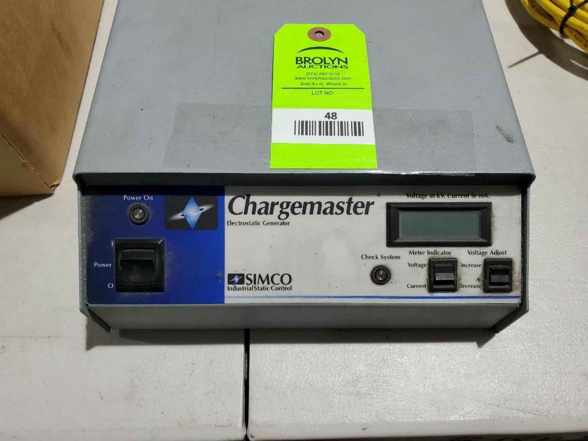 Simco Chargemaster electrostatic generator. Model CH30-N. Part number 4003335. - Image 2 of 3