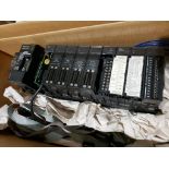GE Fanuc series 90-30 PLC rack with assorted cards, power supply etc.