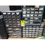 Qty 3 - Assorted bolt and hardware drawer cabinets with contents.