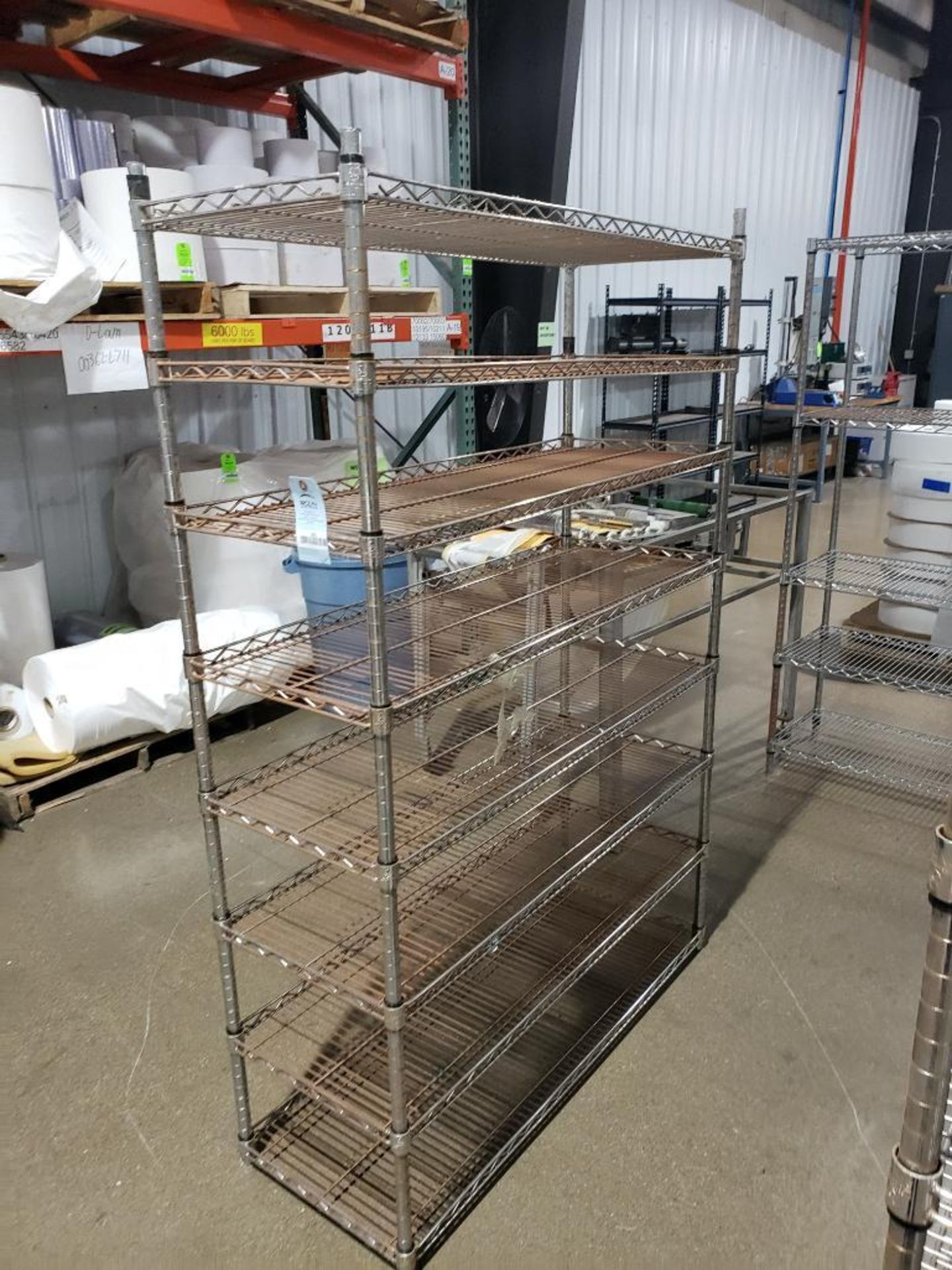Metro style rack. 48in x 18in x 72in tall. - Image 2 of 4