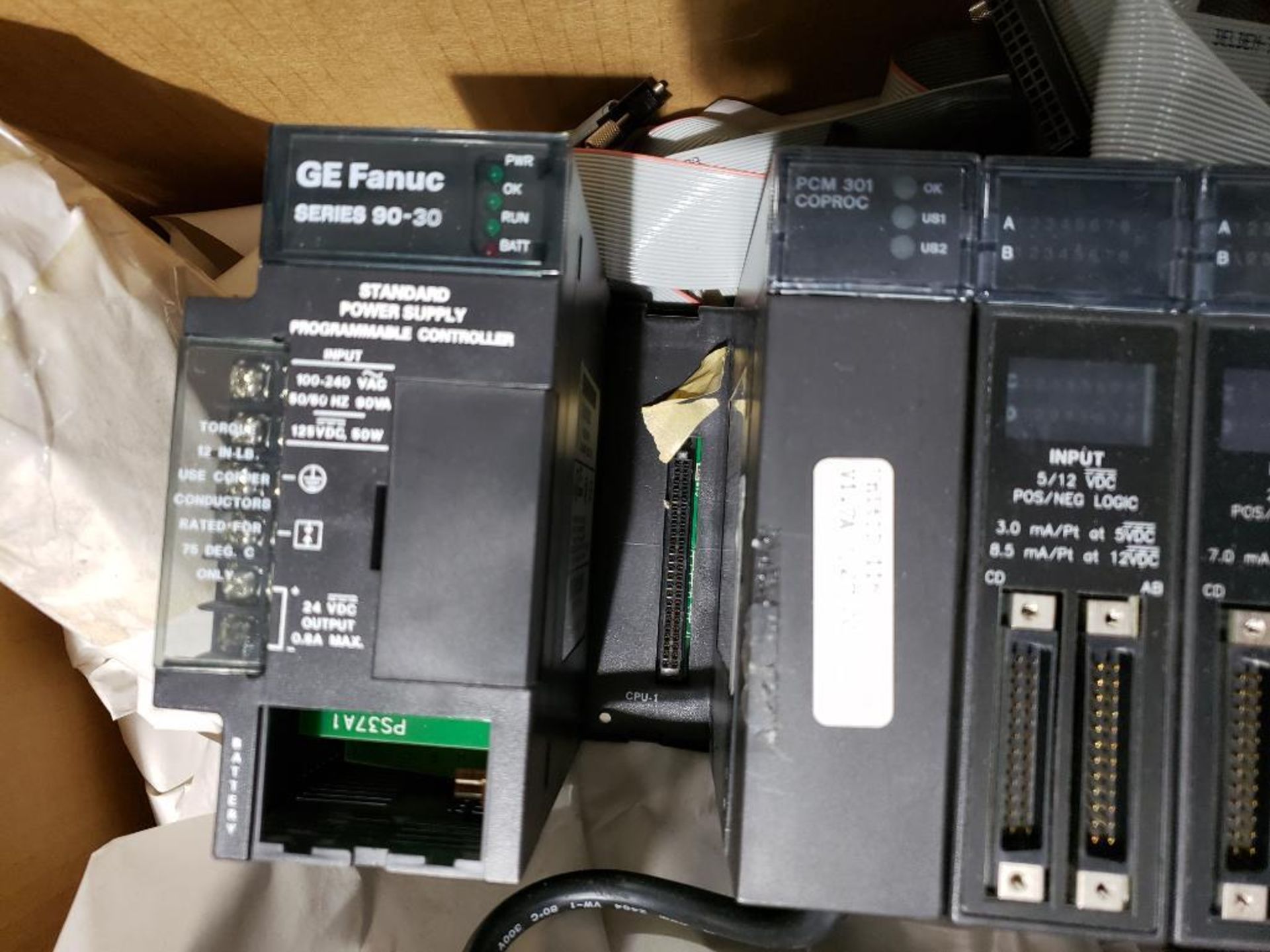 GE Fanuc series 90-30 PLC rack with assorted cards, power supply etc. - Image 2 of 6