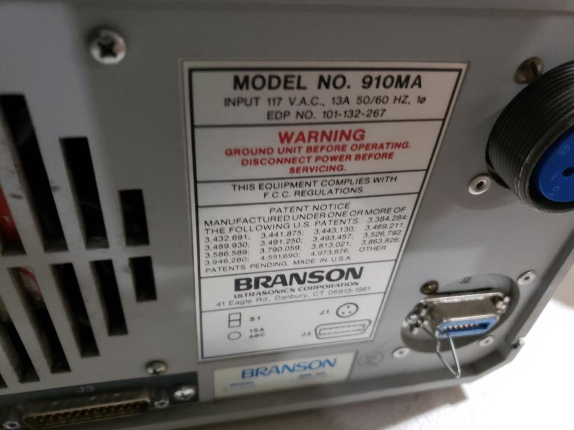 Branson 900MA ultrasonic welder controller. Model 910MA. - Image 4 of 4