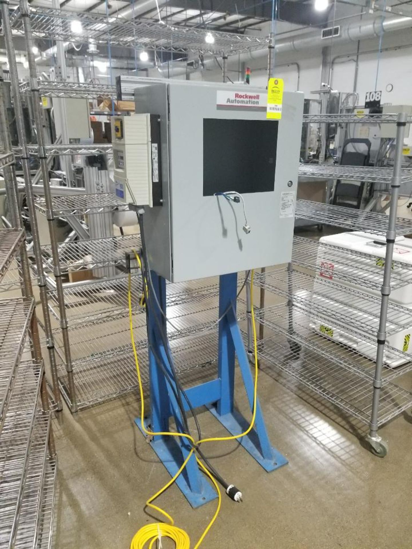 Control cabinet with Lenze drive.